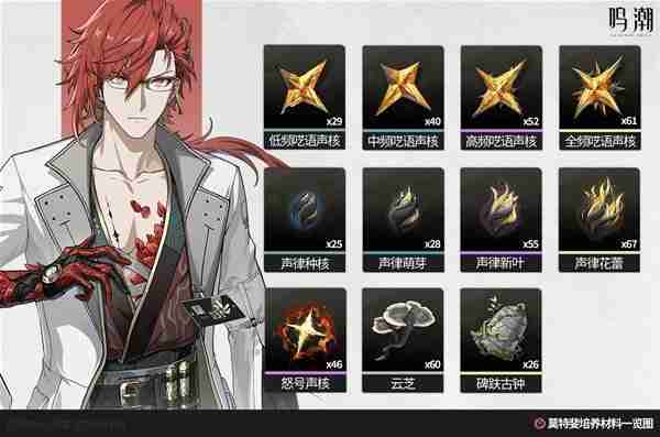 《鸣潮》1.0版全角色培养材料汇总