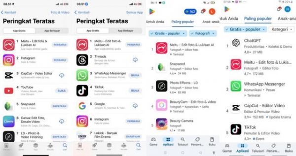 AI美发功能走红美图秀秀拿下越南App Store和Google Play摄影榜榜首