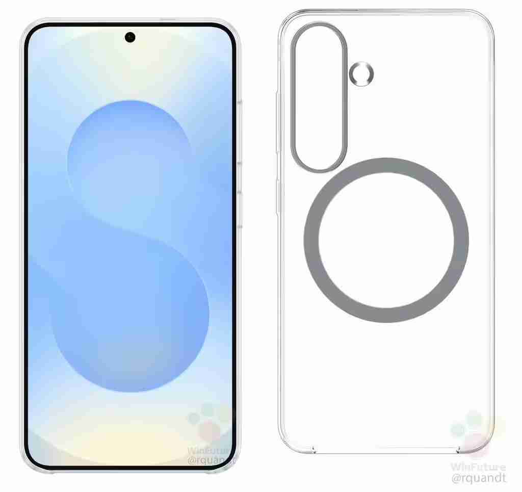 三星Galaxy S25系列渲染图再曝,Qi2磁吸充电手机壳亮相