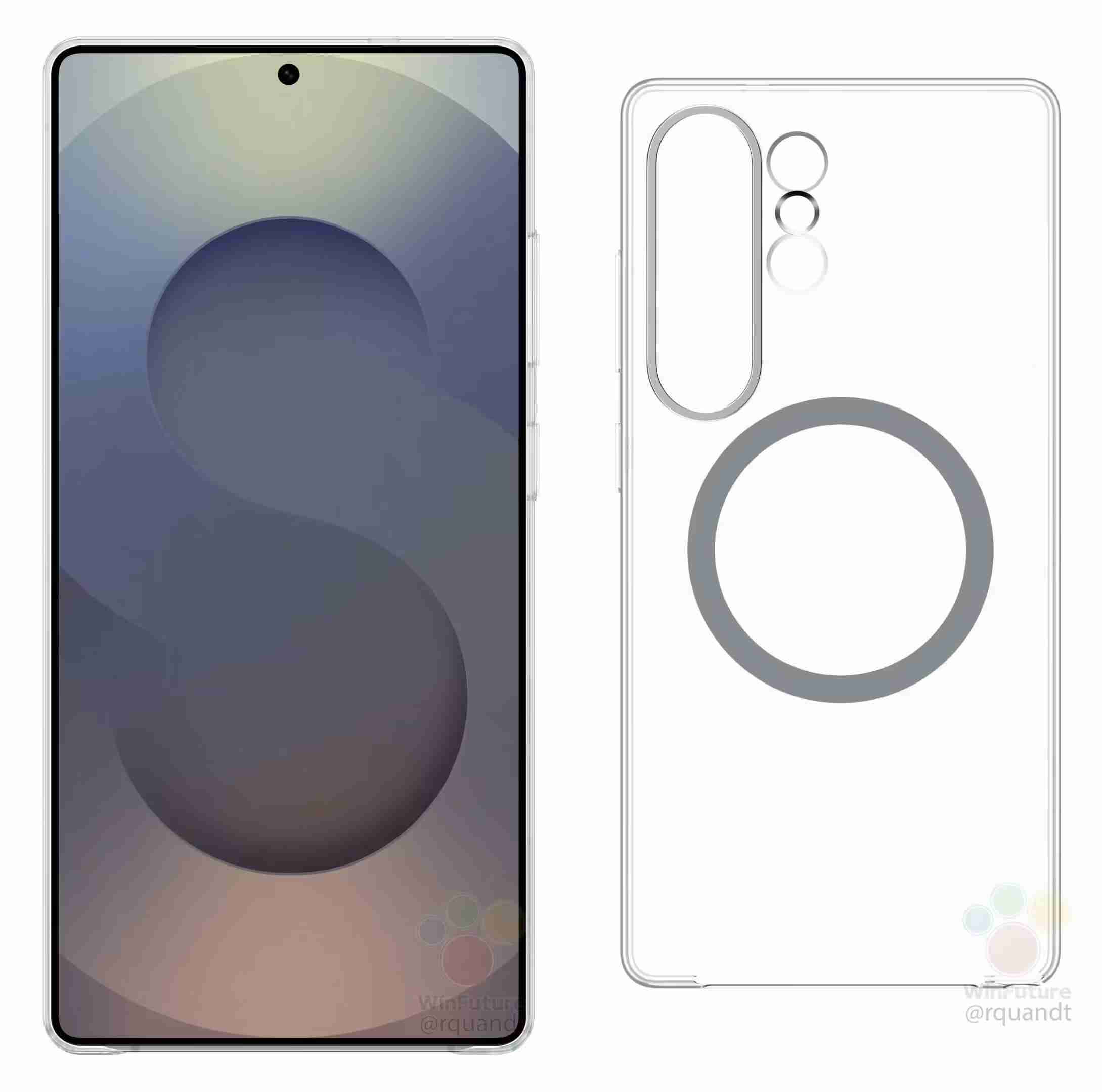 三星Galaxy S25系列渲染图再曝,Qi2磁吸充电手机壳亮相