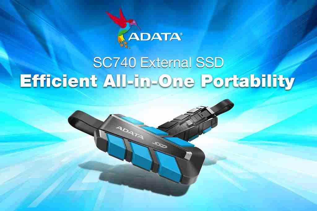威刚 SC740 移动固态硬盘登场:内置线缆、军规防摔,最高 1050 MB/s 读取、2TB 容量