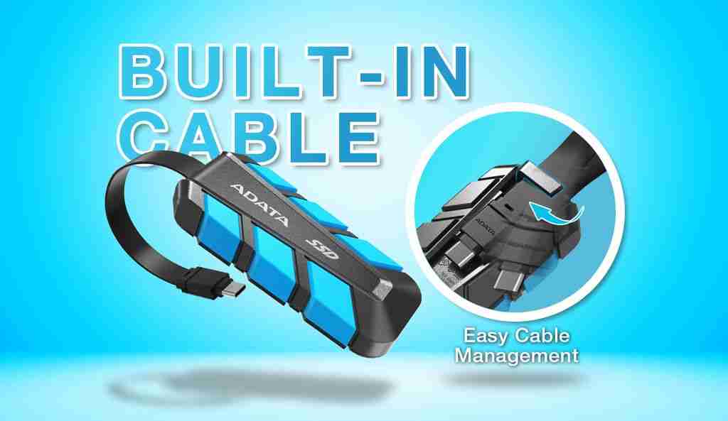 威刚 SC740 移动固态硬盘登场:内置线缆、军规防摔,最高 1050 MB/s 读取、2TB 容量