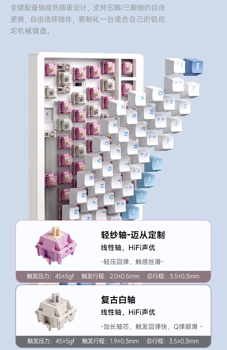 迈从 KX75 机械键盘开售:Gasket 结构、8000mAh 电池,首发 399 元起