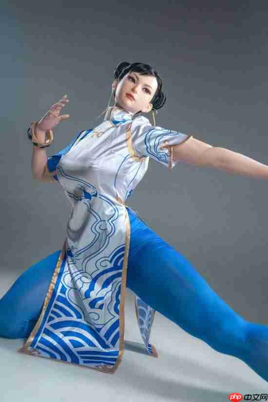 《街头霸王6》春丽等身人偶：硅胶皮肤真实触感