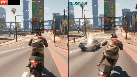 DLSS4.5提升有多大？《赛博朋克2077》画面对比视频来咯