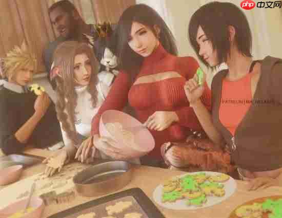 《最终幻想7》全新3D图欣赏：蒂法化身甜点大师