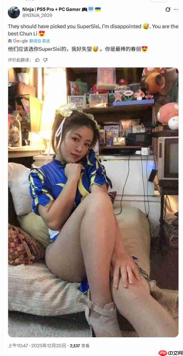 《街头霸王》电影版春丽遭国外女Coser质疑：真的不太好看