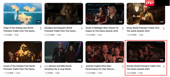 拉瑞安《神界》预告获本届TGA最高看量！马东锡主演新作《龙帮》排名第二