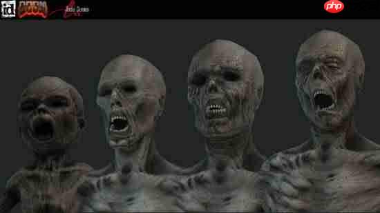 原版《毁灭战士4》开发资料曝光！活体兵器四足坦克等