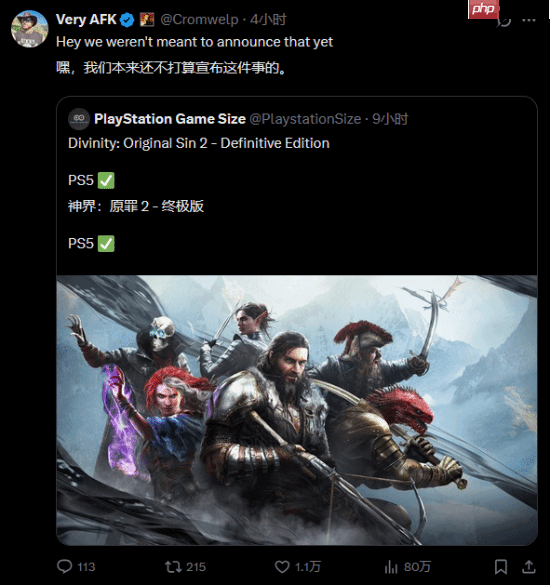 TGA有大的？《神界原罪2》等拉瑞安大作突增中文名