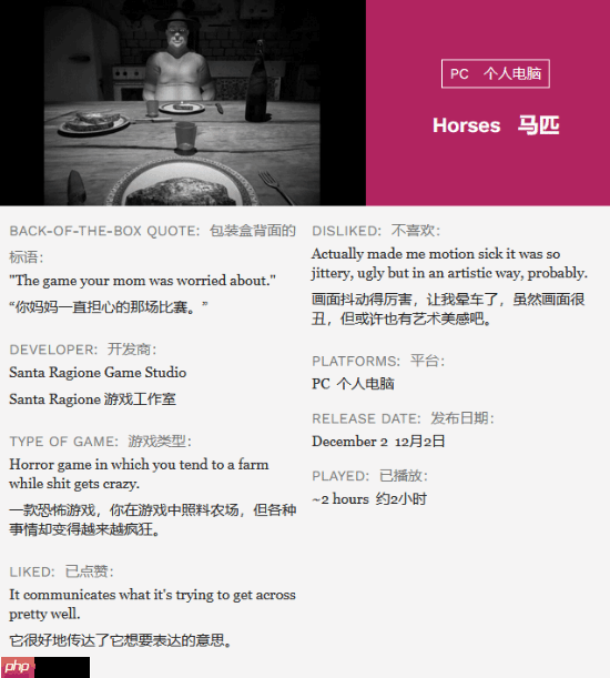 Kotaku评测《Horses》后批评Steam和Rpic审核机制差劲：只会怯懦地封禁！
