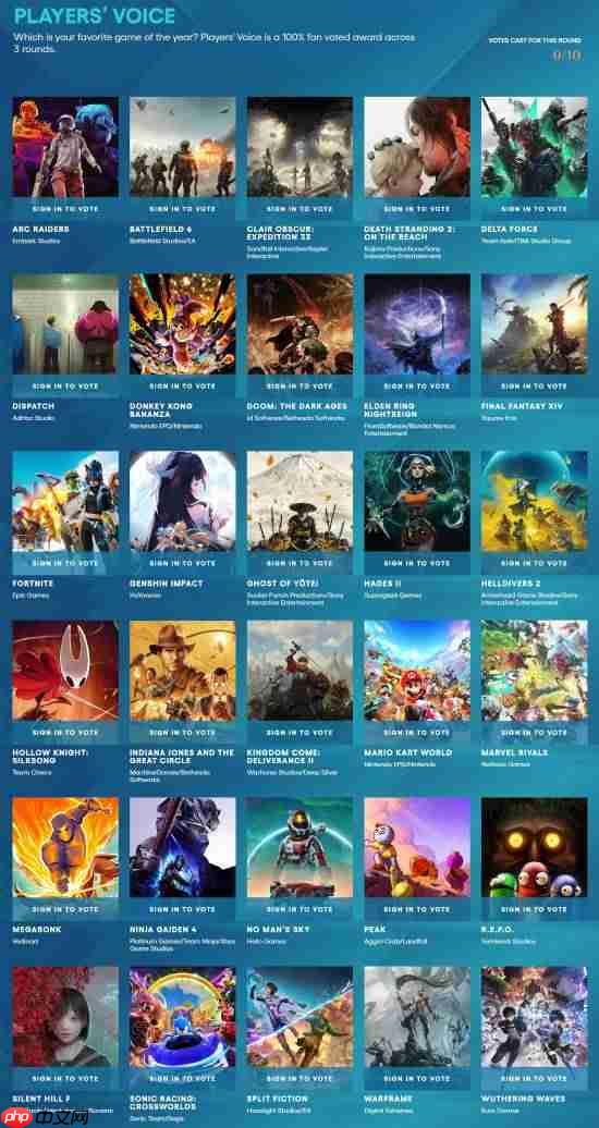 TGA玩家之声投票开启!《原神》和《鸣潮》等30款游戏获提名