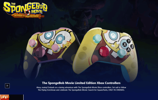 xbox联动海绵宝宝大电影：限定联名手柄来了！
